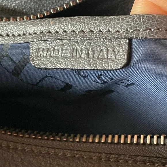 Burberry Grey Leather and Woven Patchwork Straw Satchel - Picture 2 of 9